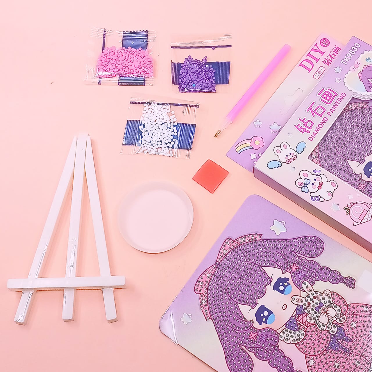 Cute Girl Diy  - Diamond Painting Set