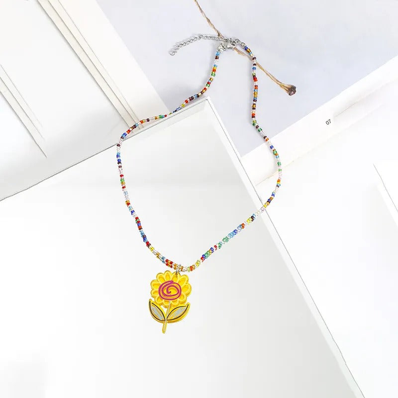 Multi Beads Necklace - Style 1