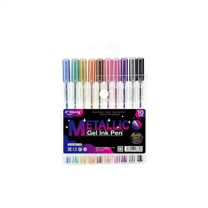 Metallic Colors - Gel Pen Set Of 6 / 12