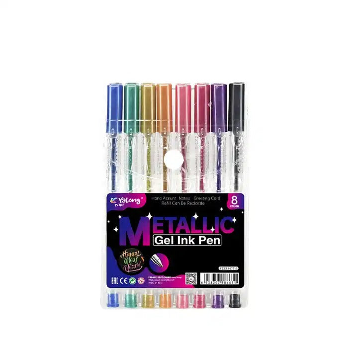 Metallic Colors - Gel Pen Set Of 6 / 12