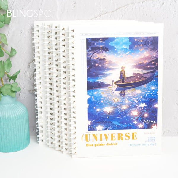 Universe Series Gold Foiled Spiral - Notebook Journal