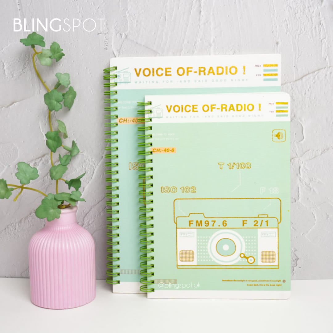 Voice Of Radio World Gold Foiled Spiral - Notebook / Journal