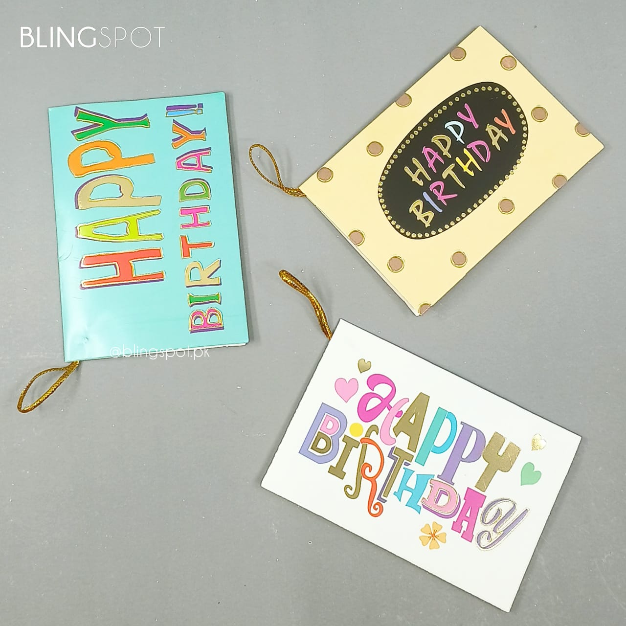 Happy Birthday Gold Foiled Greeting Card - Style 3