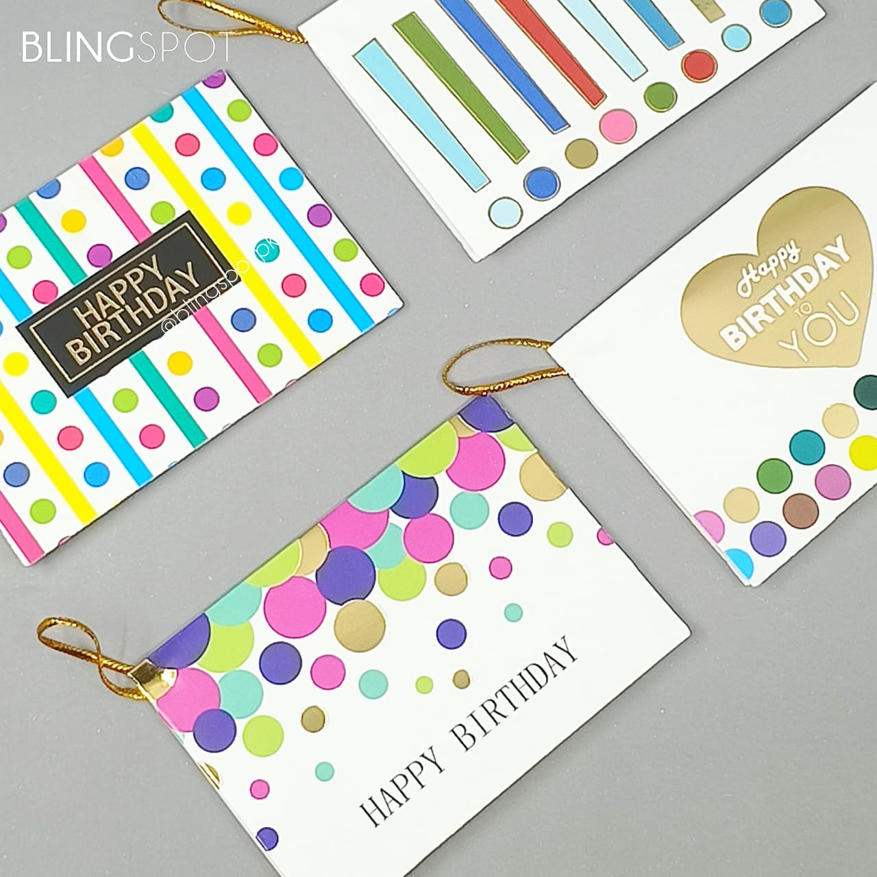 Happy Birthday Gold Foiled Greeting Card - Style 5