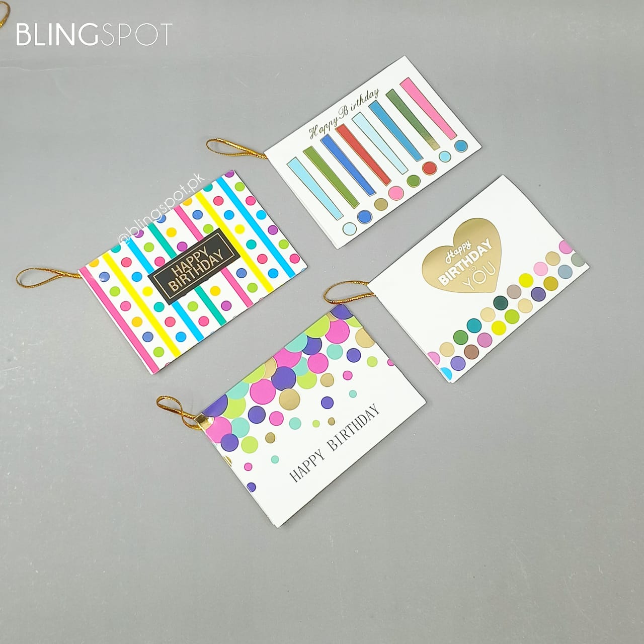 Happy Birthday Gold Foiled Greeting Card - Style 5