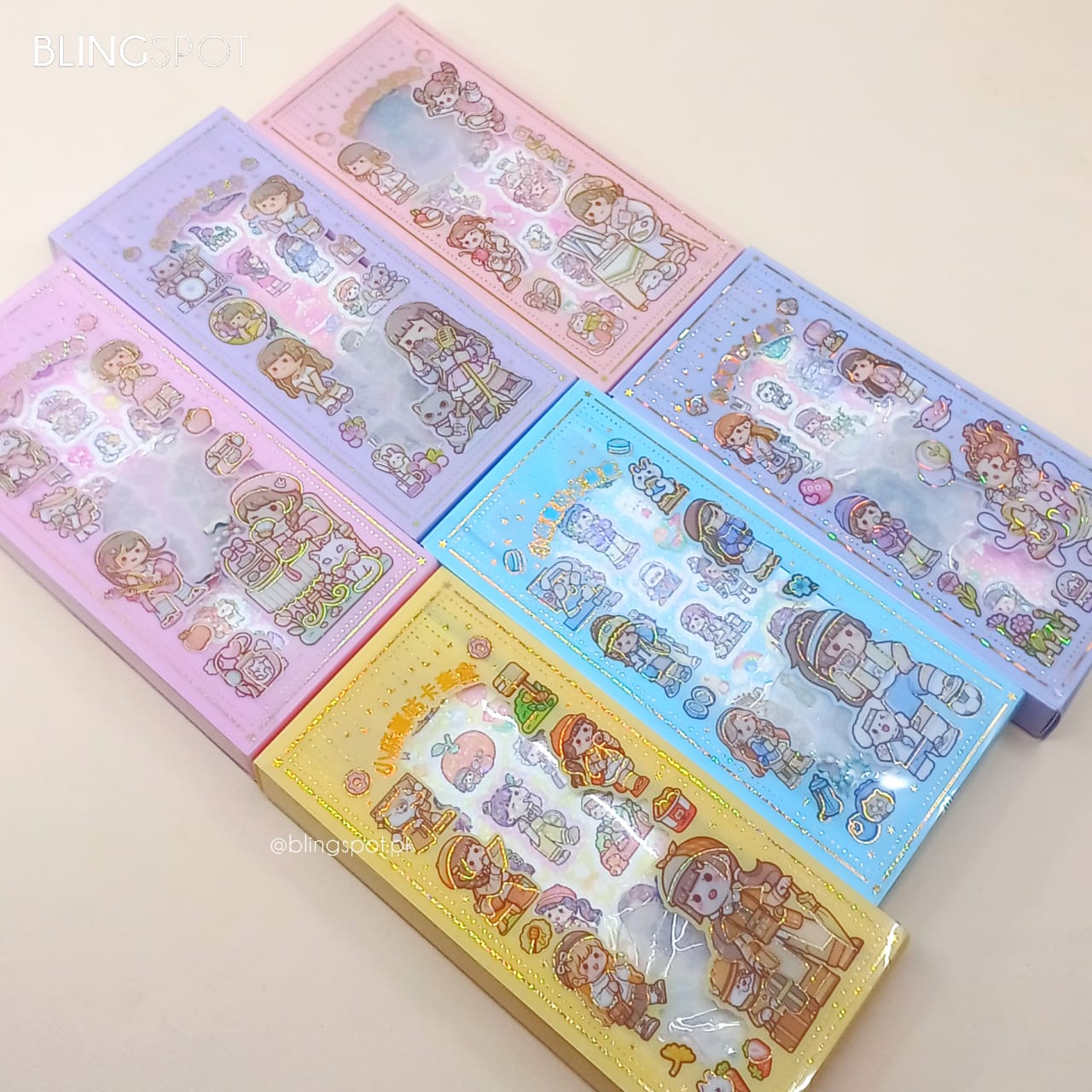 Cute Girl Stickers Diy Keychain Box