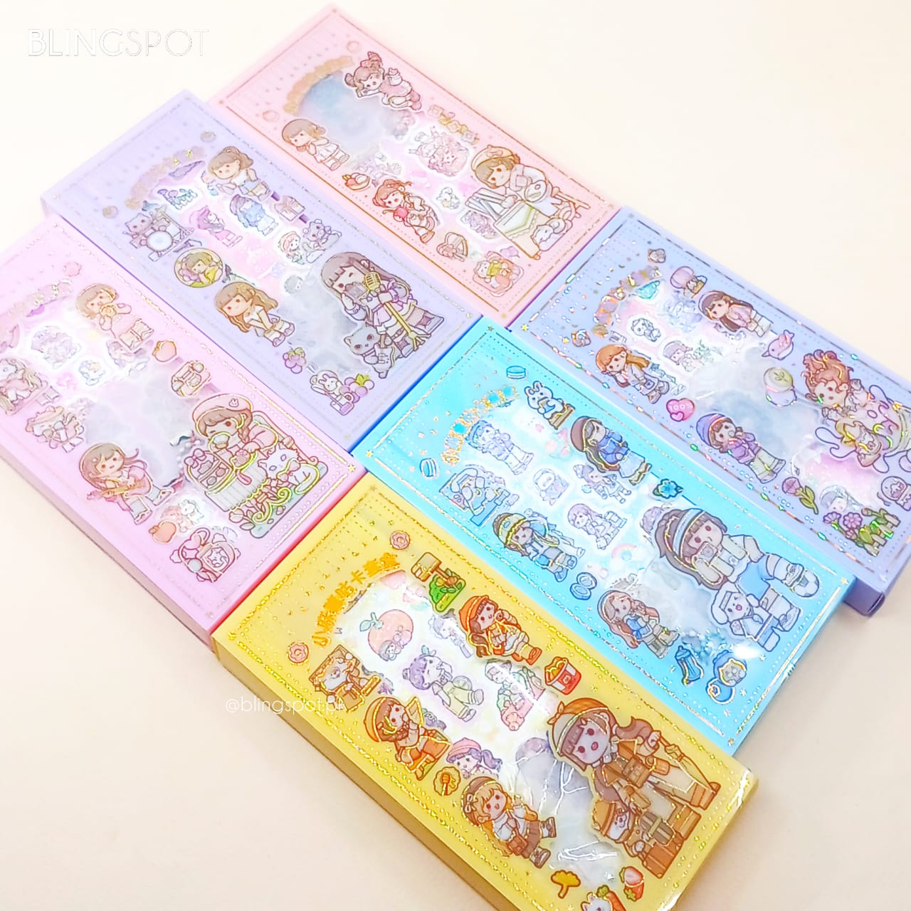 Cute Girl Stickers Diy Keychain Box