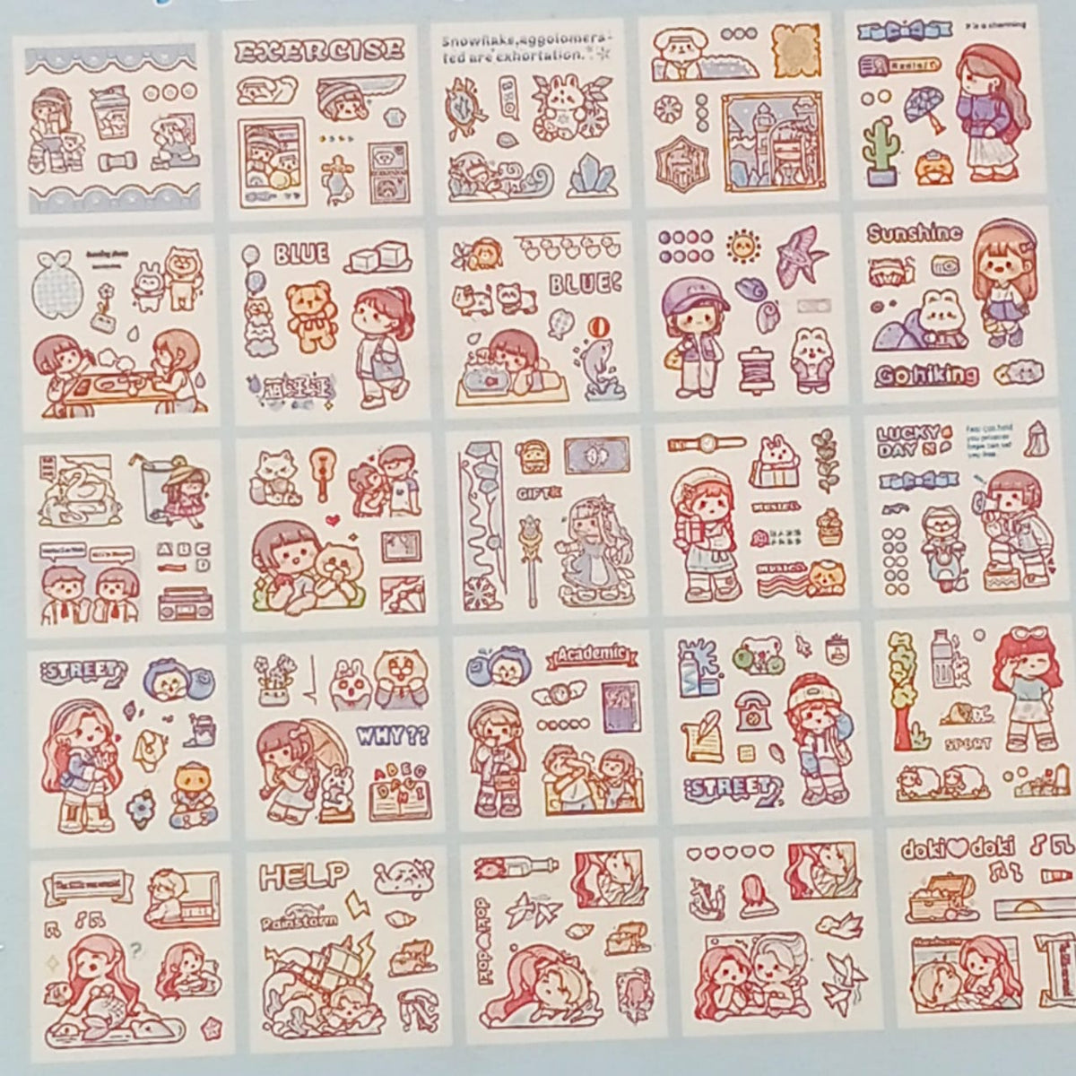 Kawaii Sticker Set Of 100 Sheets - Style 1