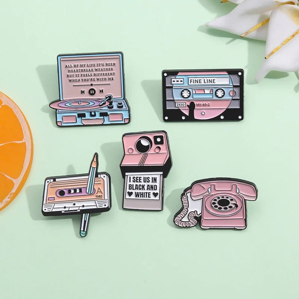 Pink Retro Accessories - Enamel Pin