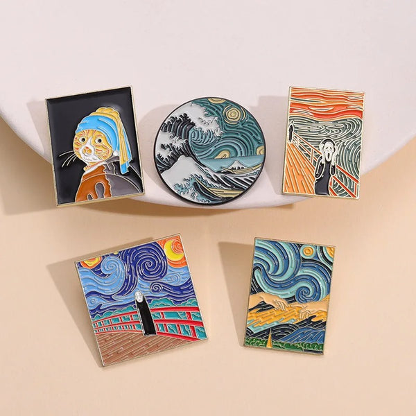 Van Gogh Series Enamel Pin - Style 1