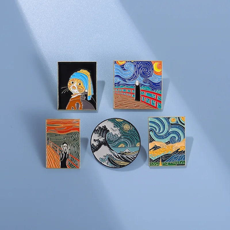 Van Gogh Series Enamel Pin - Style 1