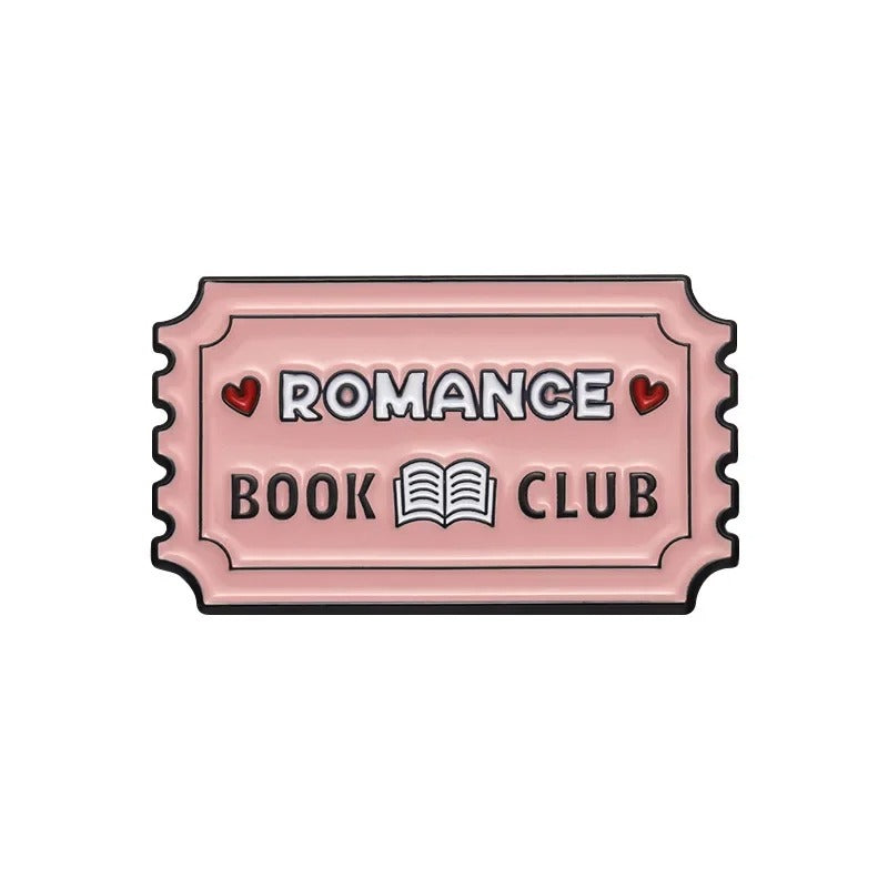 Spooky Book Club Ticket  - Enamel Pin