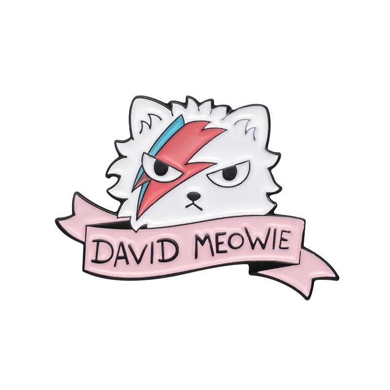 White Cool Cat - Enamel Pin