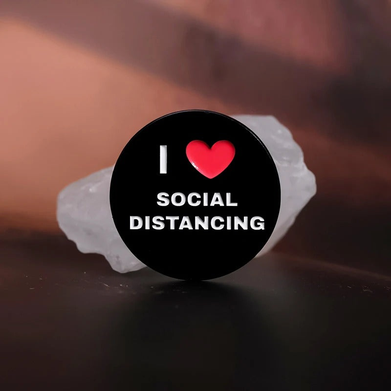 I ♥️ Social Distance - Enamel Pin