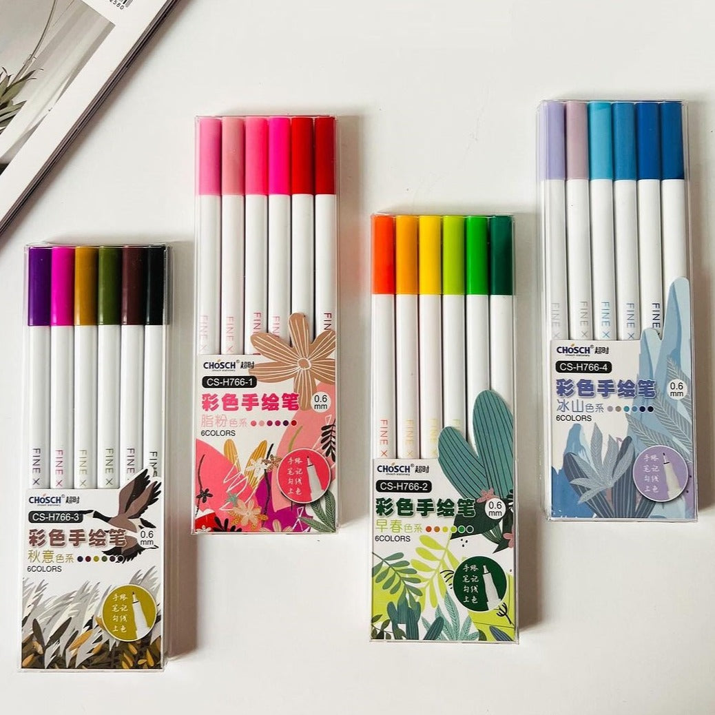 Chosch Tropical Fine Liner - Pen Set Of 6