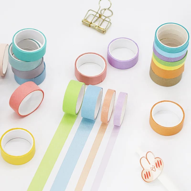 Macaron Colors 7.5mm*2m - Washi Tape Set Of 12