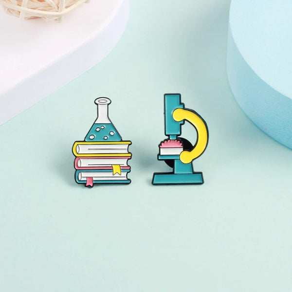 Scientific Microscope - Enamel Pin