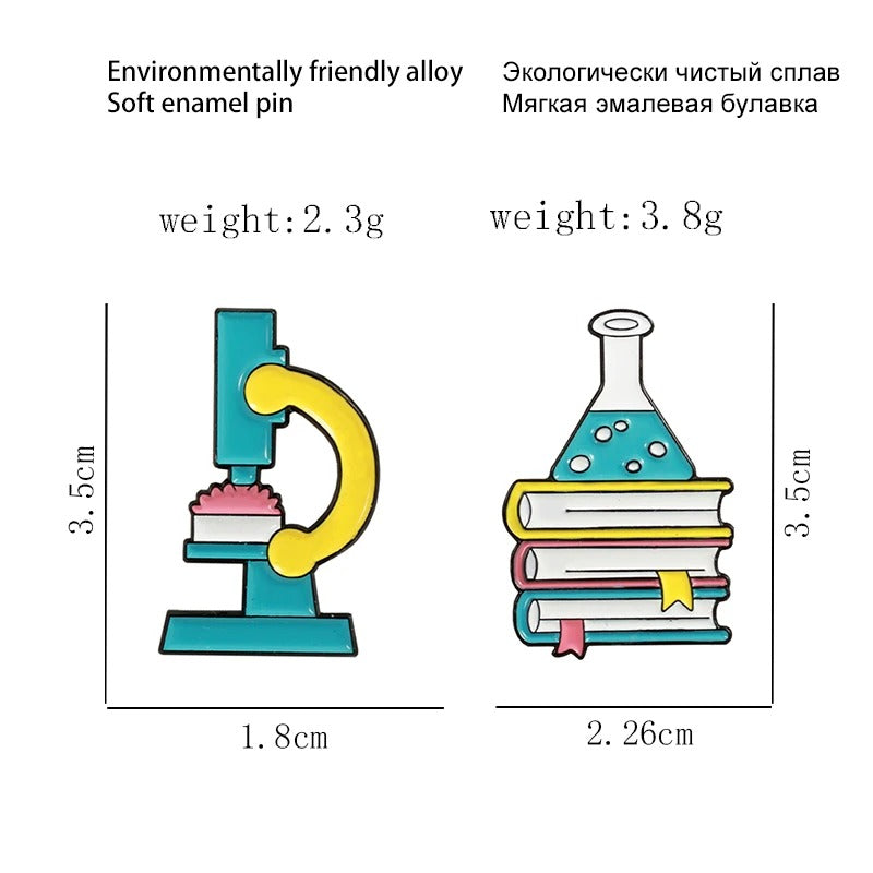 Scientific Microscope - Enamel Pin