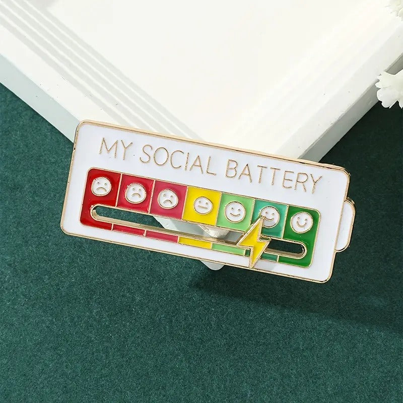 My Social Battery  - Enamel Pin