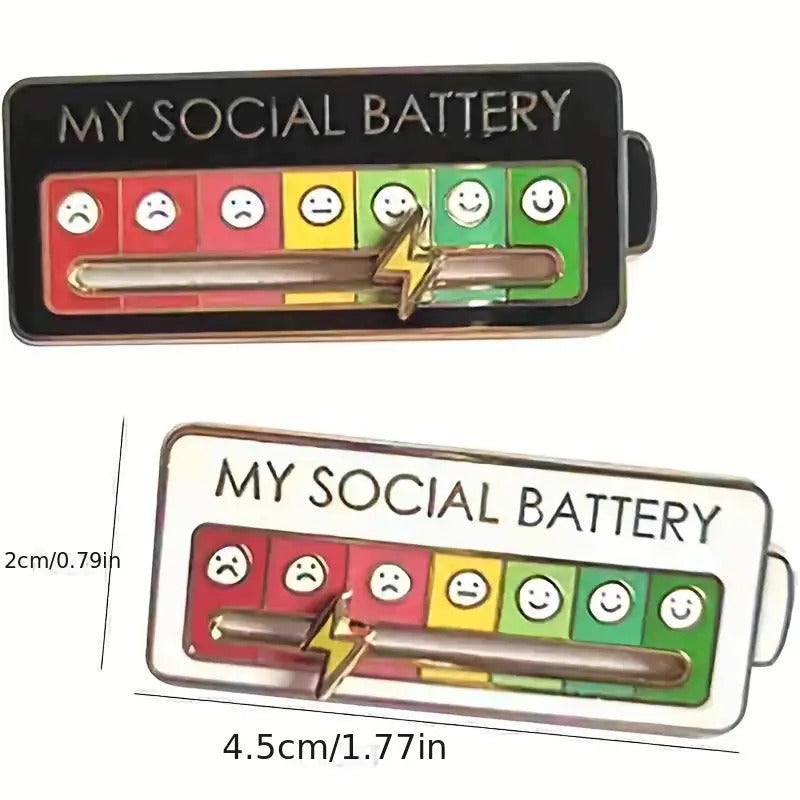 My Social Battery  - Enamel Pin