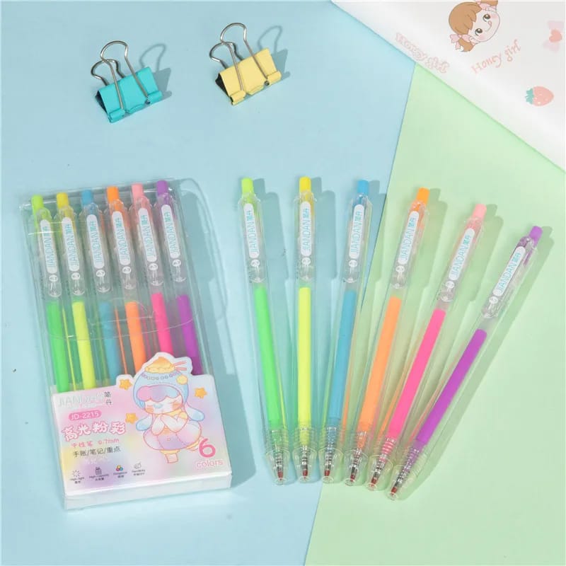 Neon Colors - Gel Pen Set Of 6