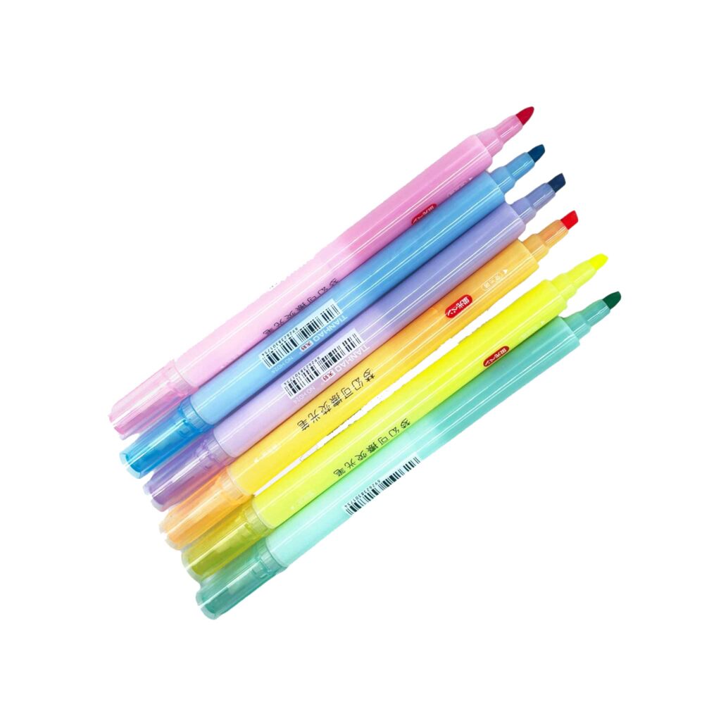 Double Sided Erasable Highlighter - Set Of 6