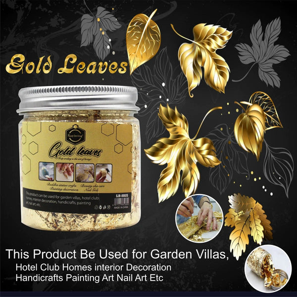Keep Smiling Metallic Foil Flakes Gold Leaves