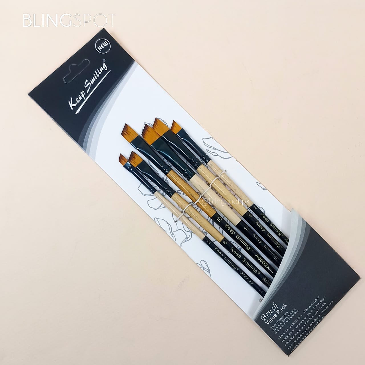 Keep Smiling Artist Brush Set Of 6 - Style 1