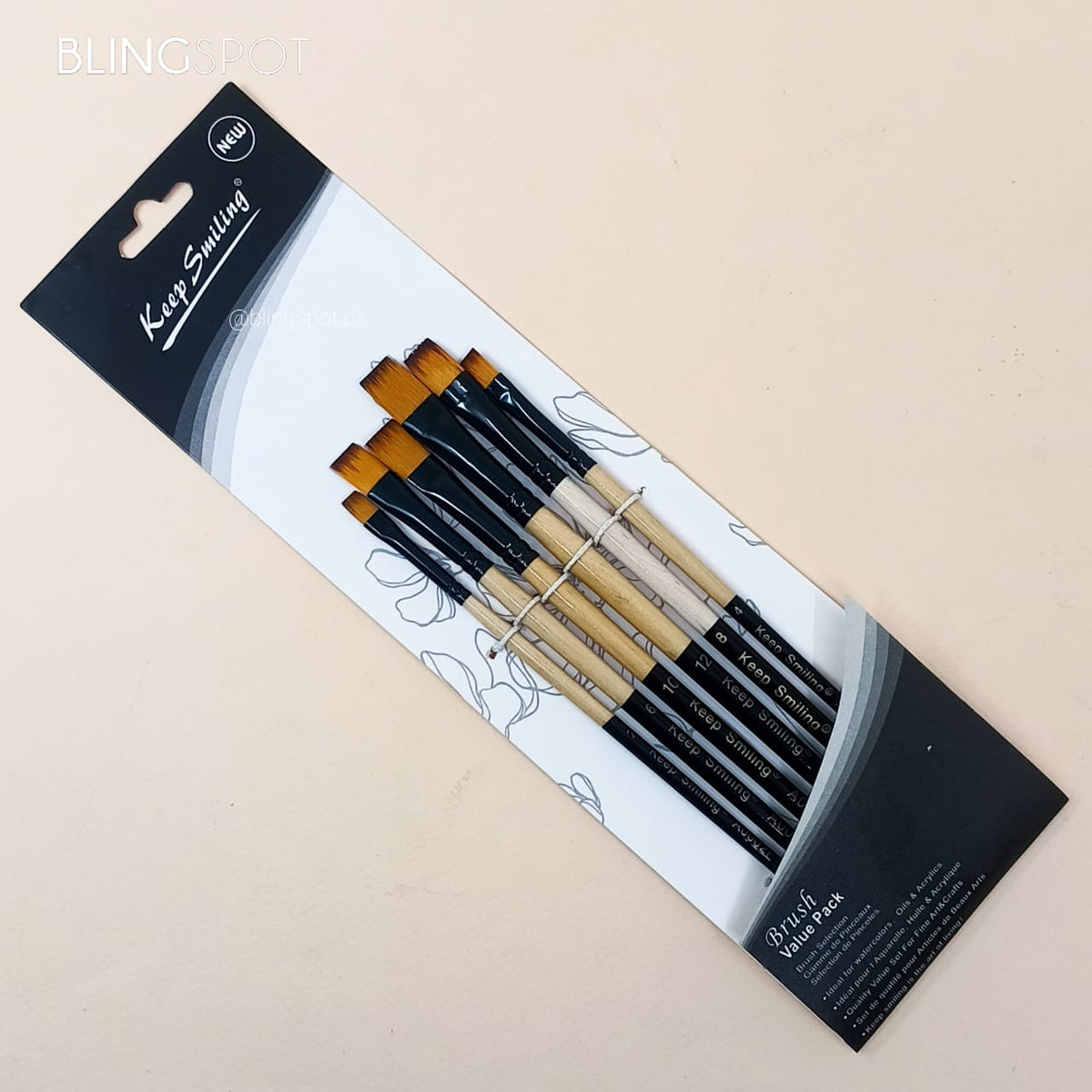 Keep Smiling Artist Brush Set Of 6 - Style 2