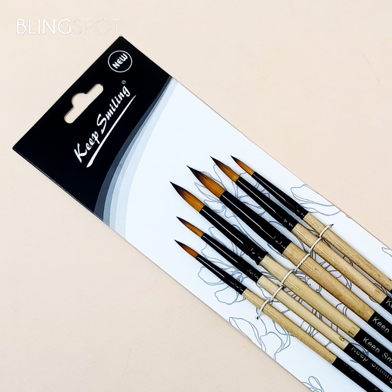 Keep Smiling Artist Brush Set Of 6 - Style 4