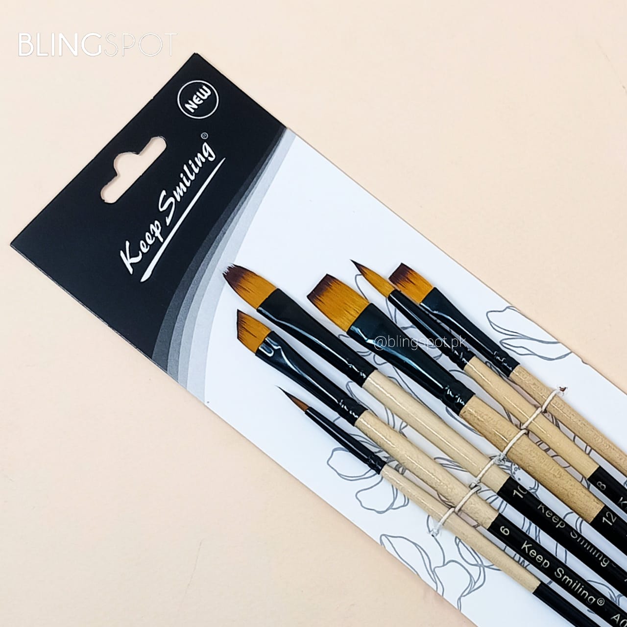 Keep Smiling Artist Brush Set Of 6 - Style 5