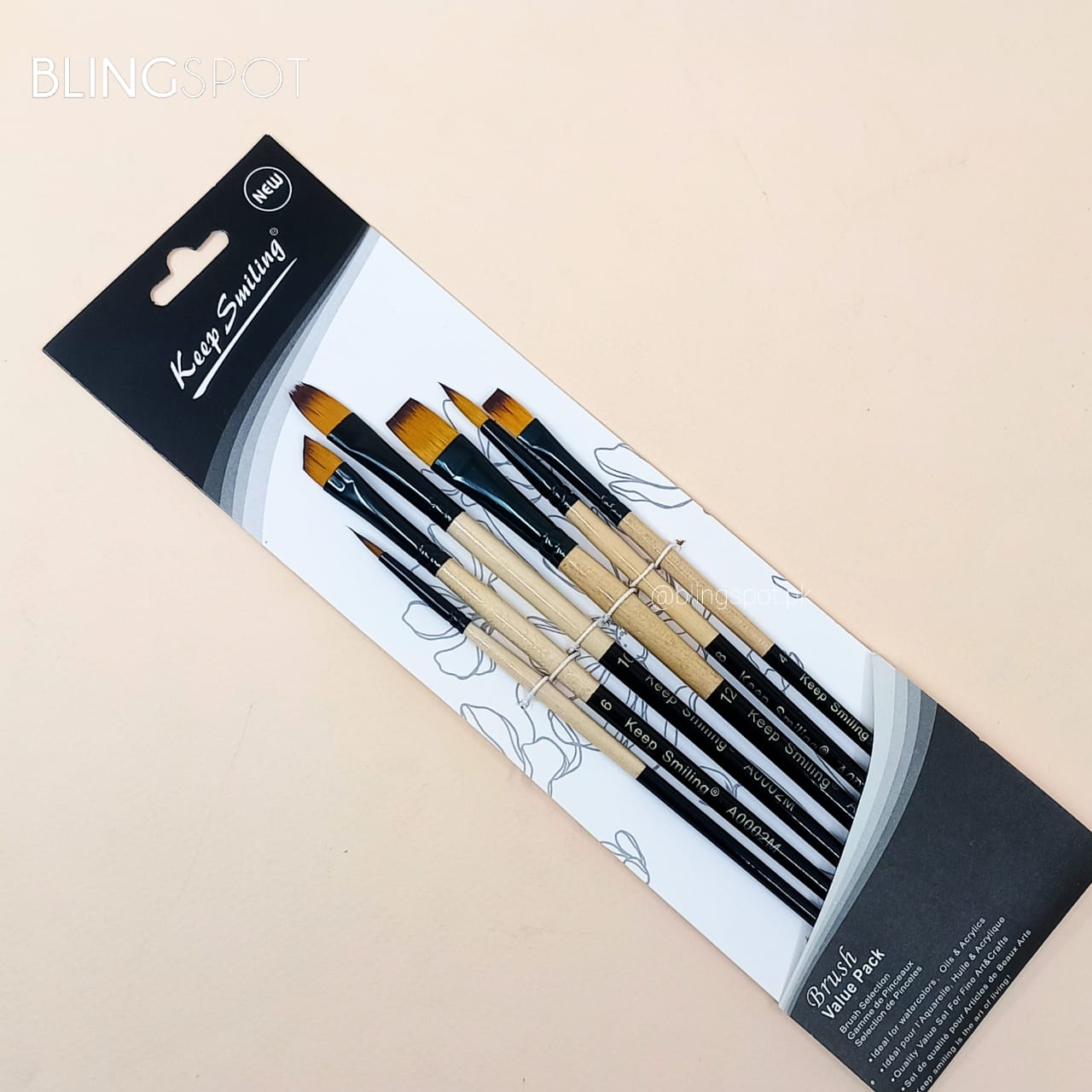 Keep Smiling Artist Brush Set Of 6 - Style 5