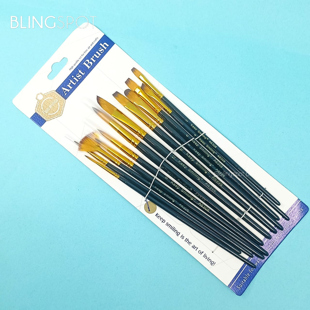 Keep Smiling Artist Brush Set Of 12