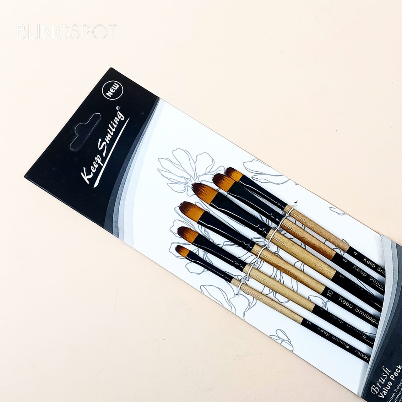 Keep Smiling Artist Brush Set Of 6 - Style 3