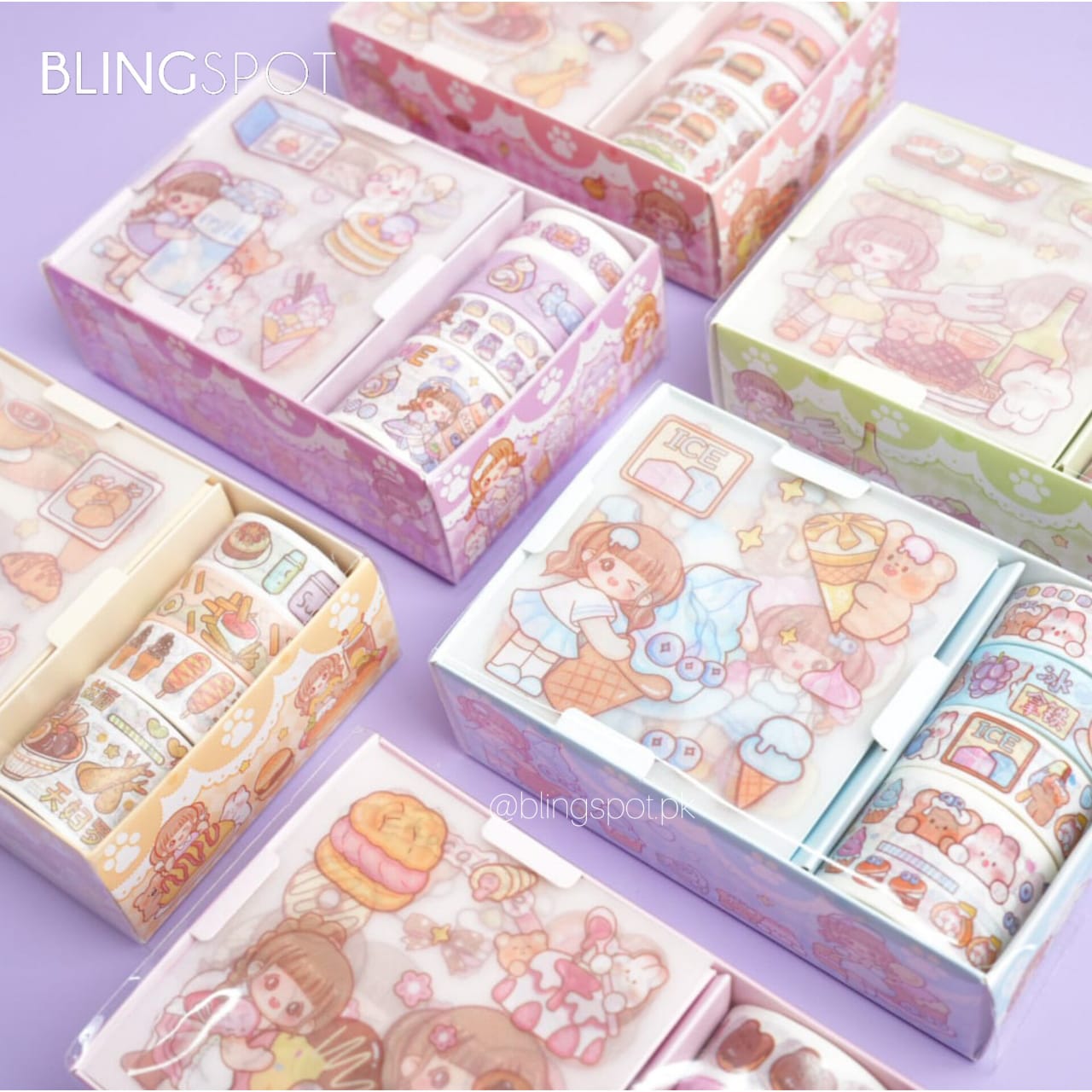 Kawai - Washi Tapes & Stickers Set