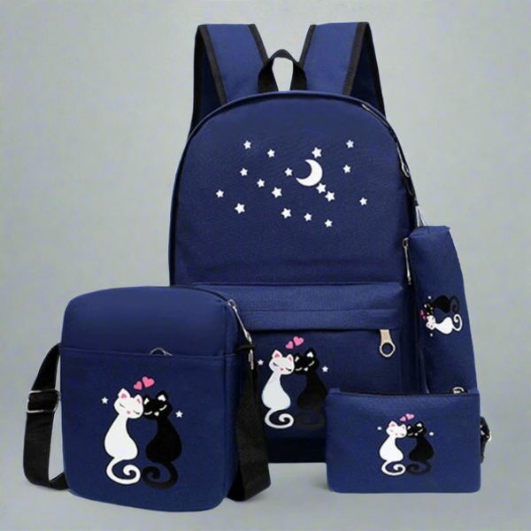 Cat Deep Blue - Backpack Set