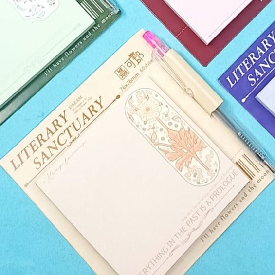 Literary Sanctuary - Sticky Note Set - Style 1