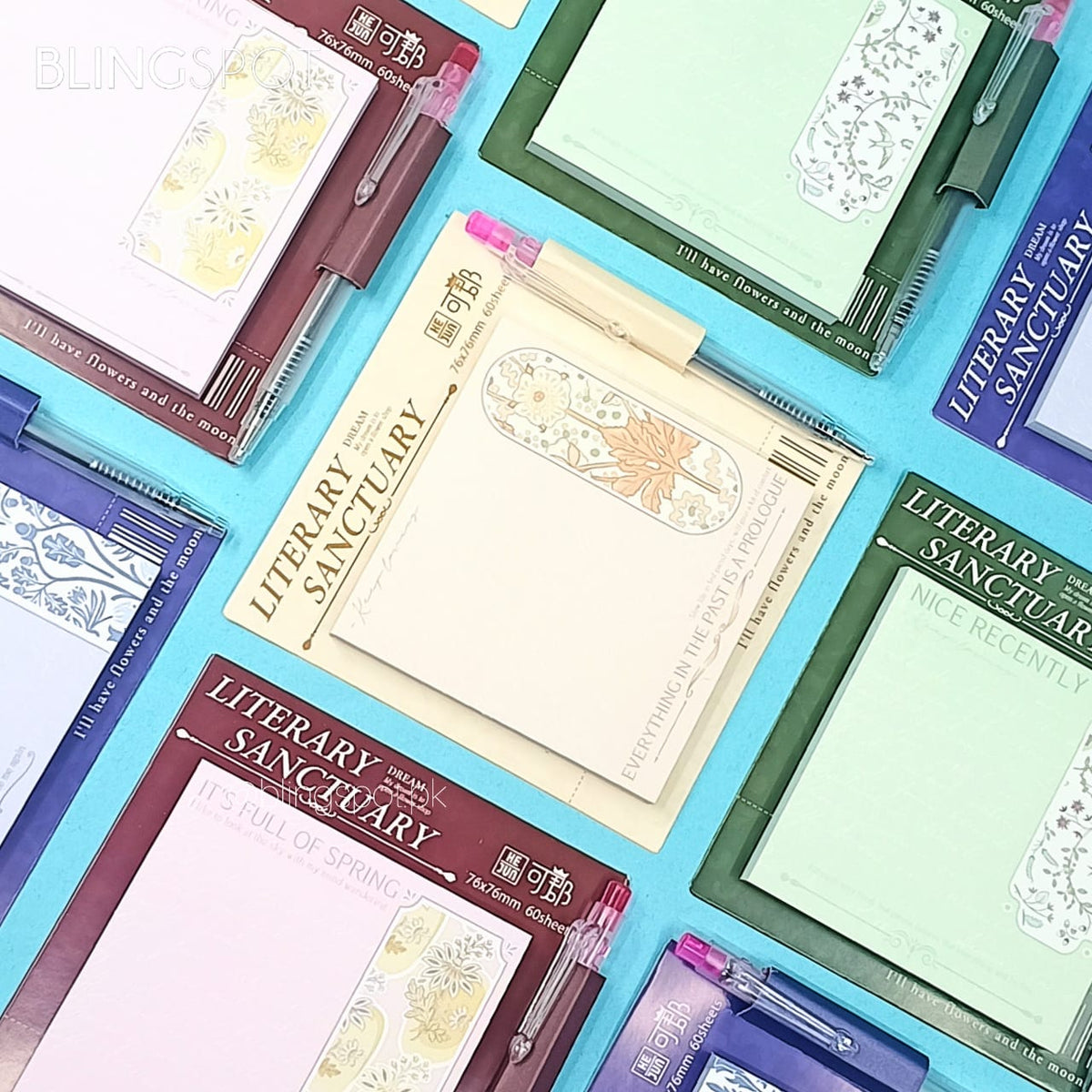 Literary Sanctuary - Sticky Note Set - Style 1