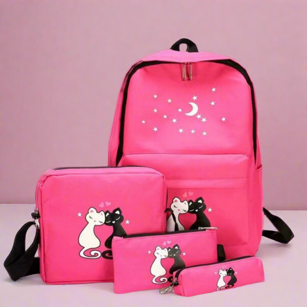 Cat Hot Pink- Backpack Set