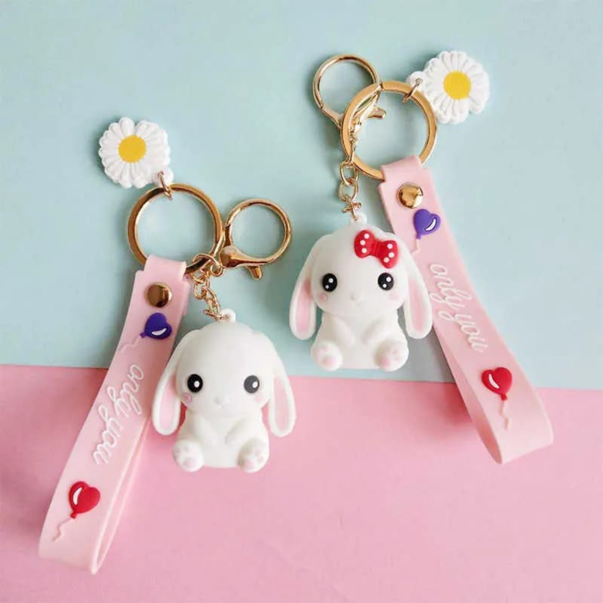 Cute Rabbit Gold - Key Ring