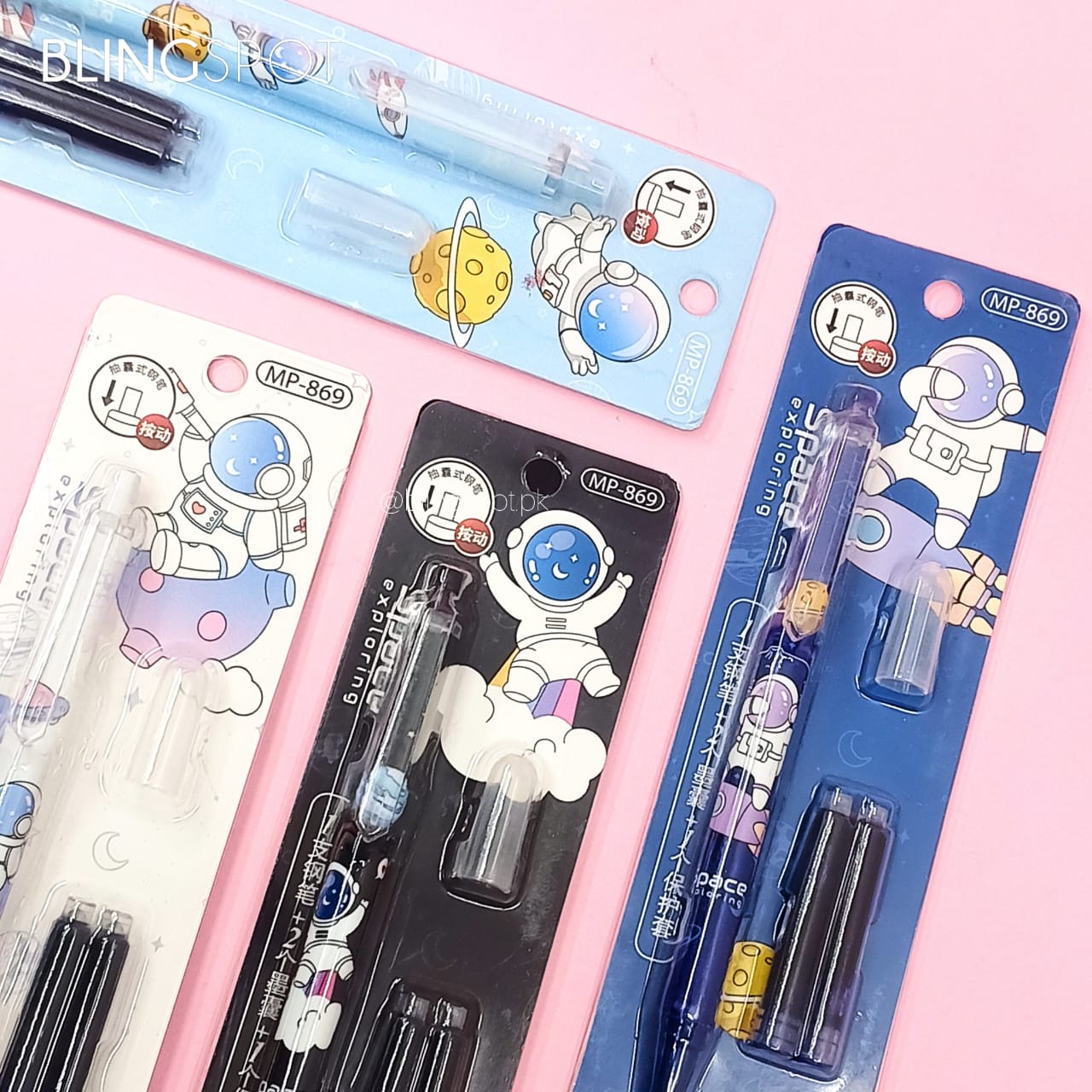 Space Exploring Astronaut - Press Fountain Ink Pen Set