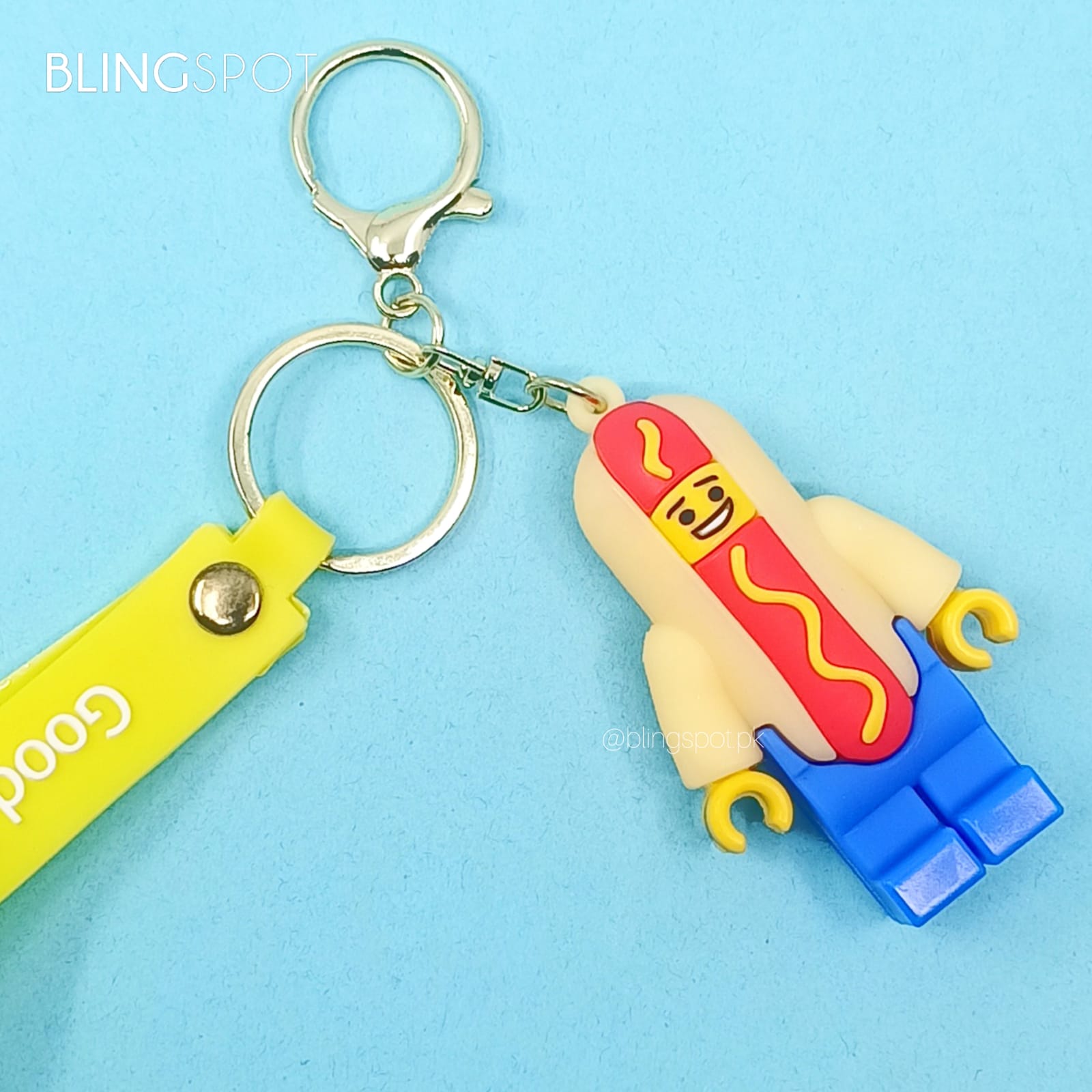 Lego Hot Dog Gold - Key Ring