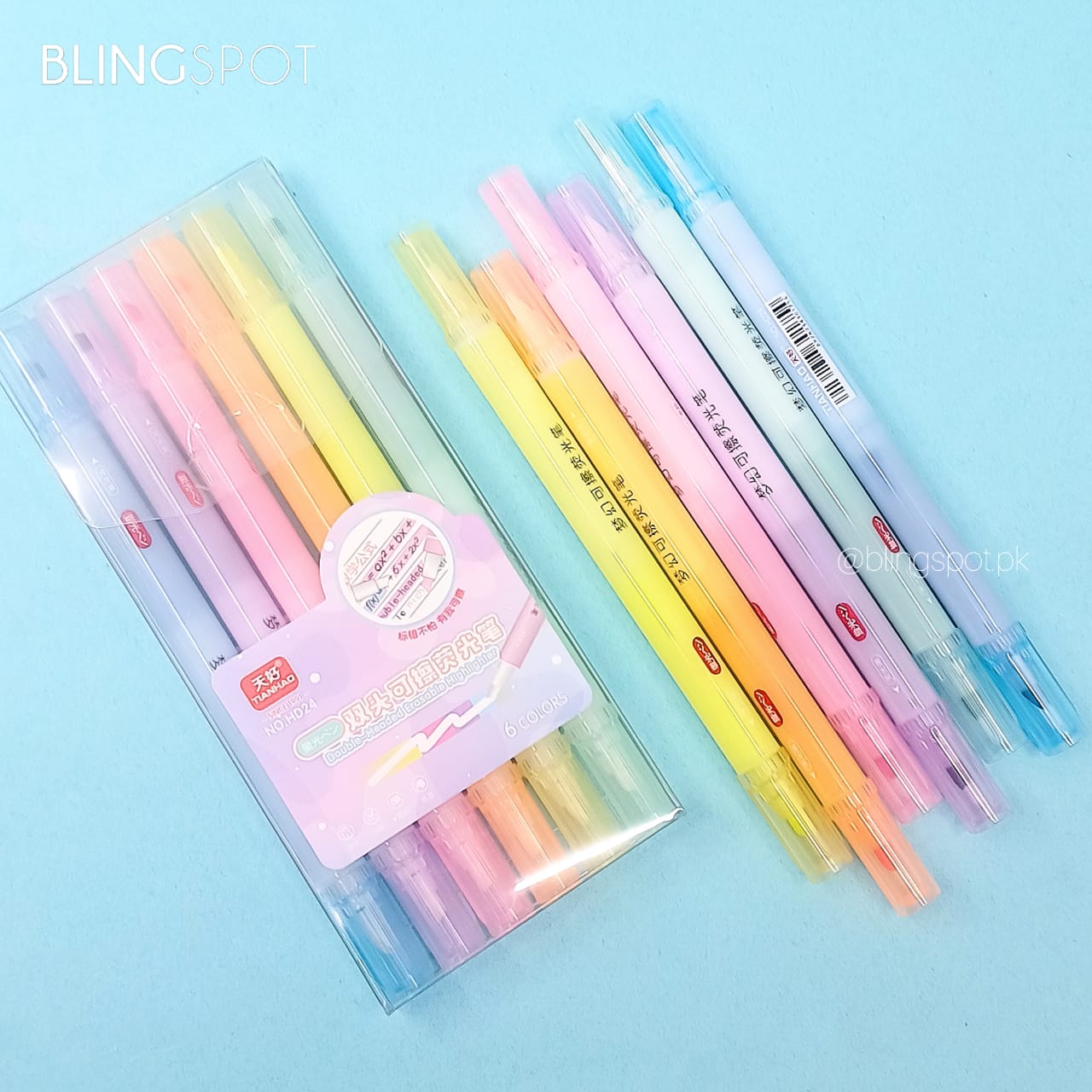 Double Sided Erasable Highlighter - Set Of 6