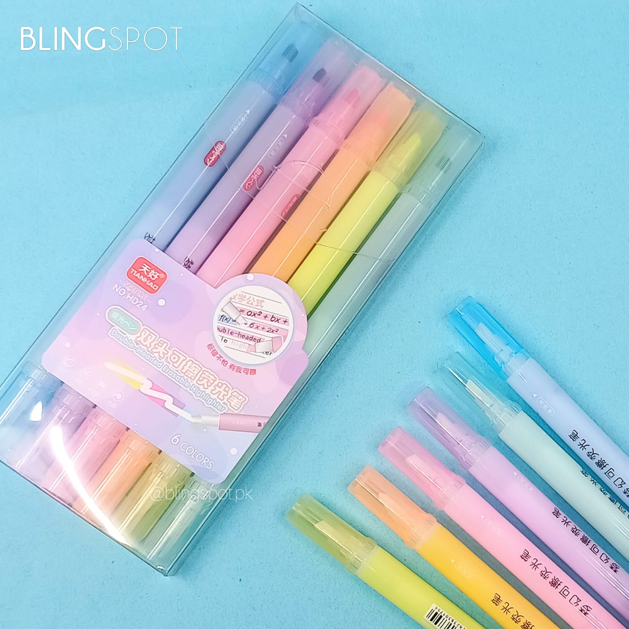 Double Sided Erasable Highlighter - Set Of 6