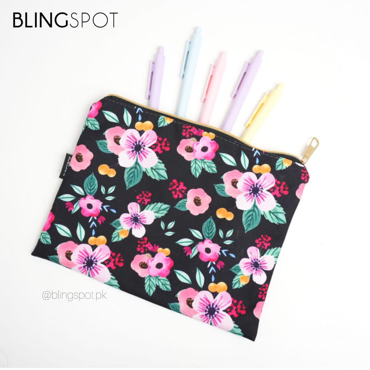 Blossom Flowers Large Capacity - Zipper Pouch