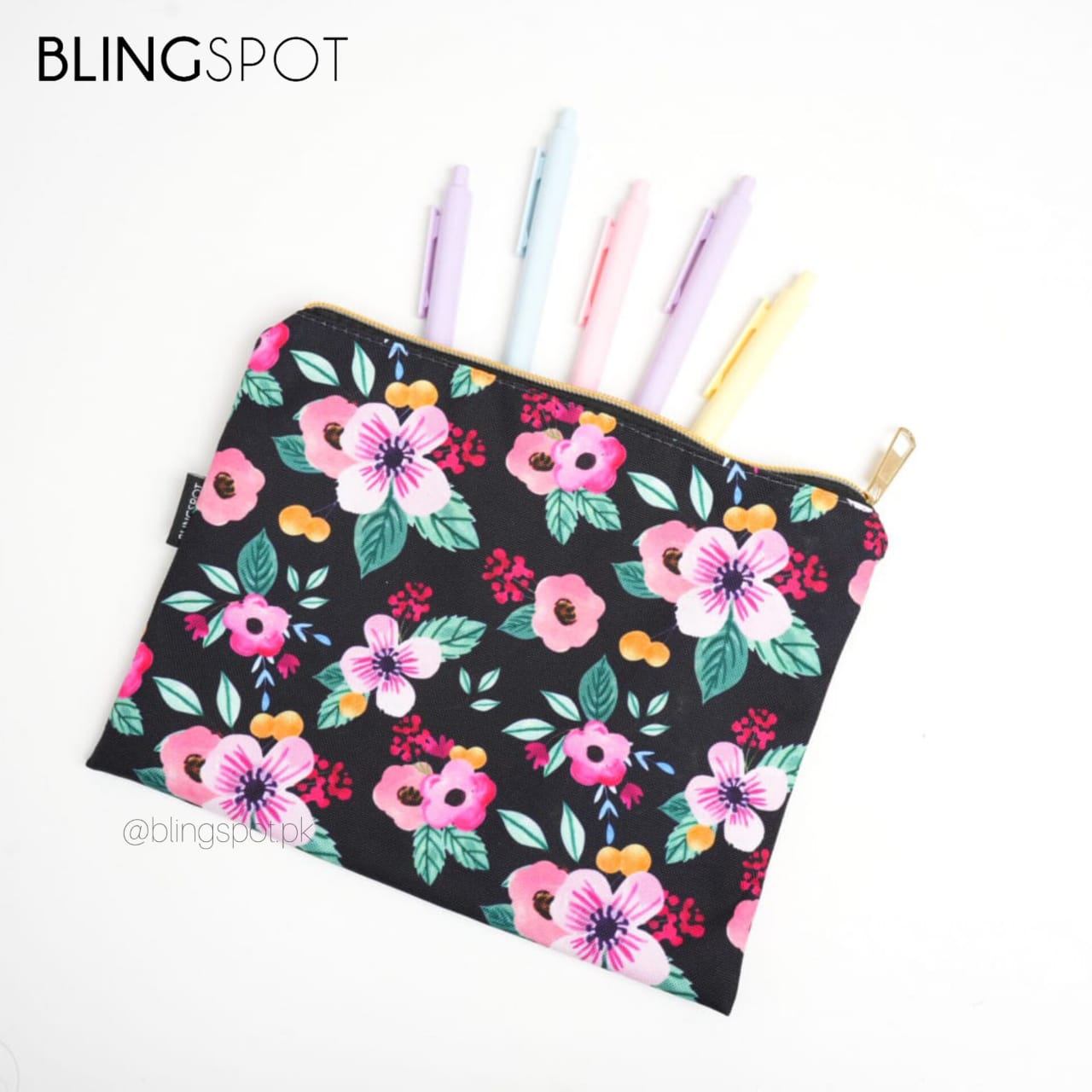 Blossom Flowers Large Capacity - Zipper Pouch