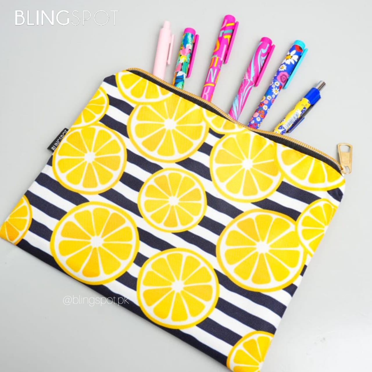 Lemons -  Large Capacity - Zipper Pouch