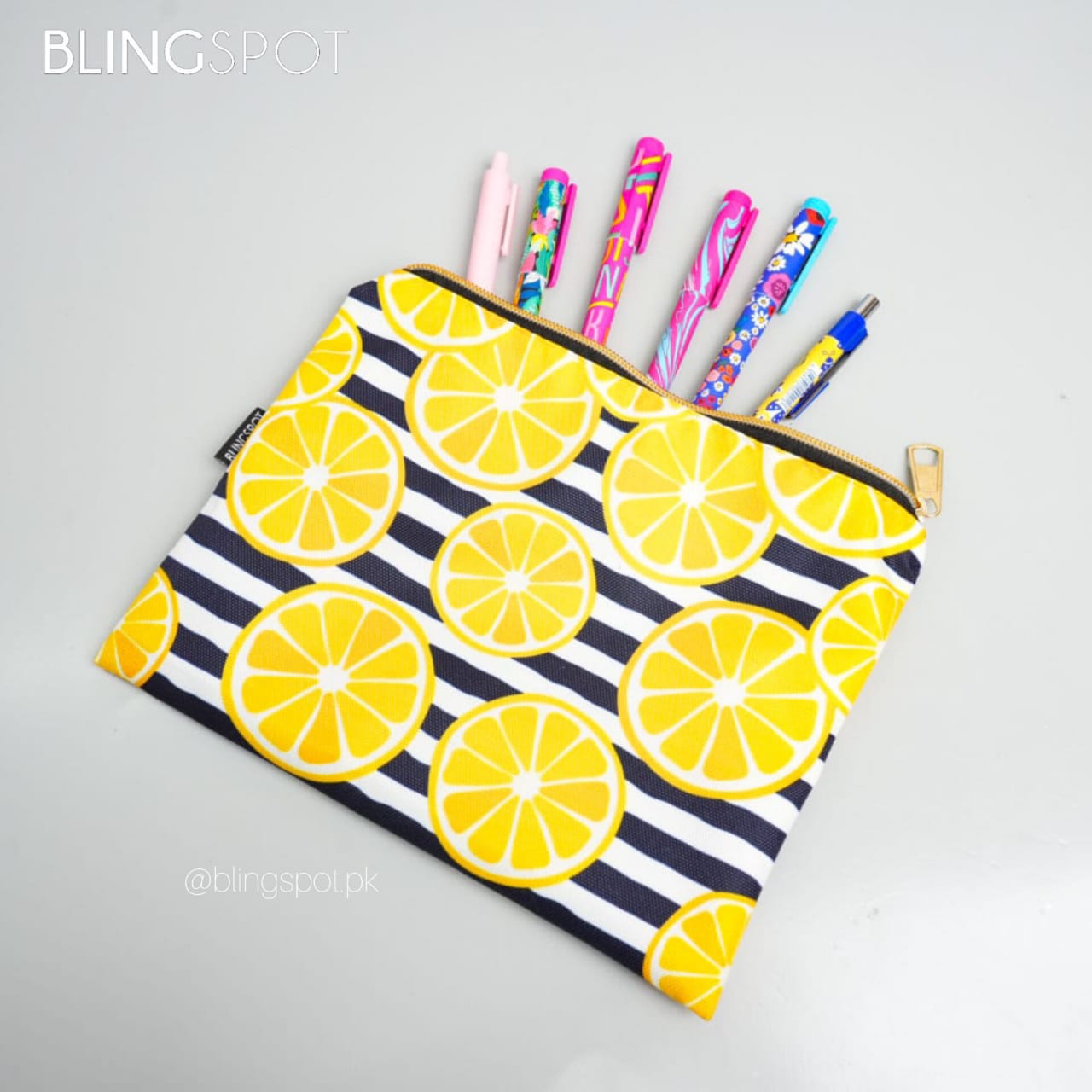 Lemons -  Large Capacity - Zipper Pouch