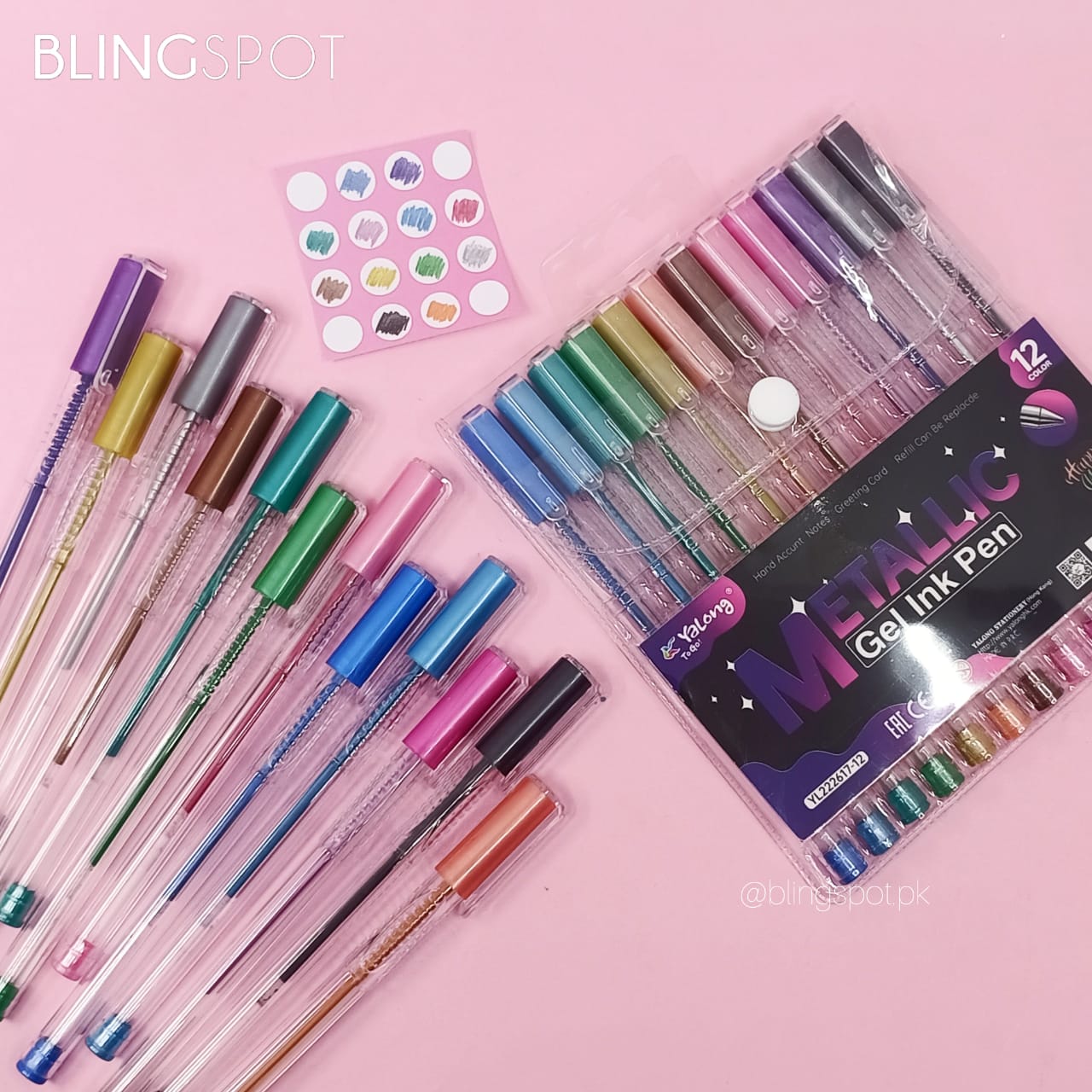 Metallic Colors - Gel Pen Set Of 6 / 12