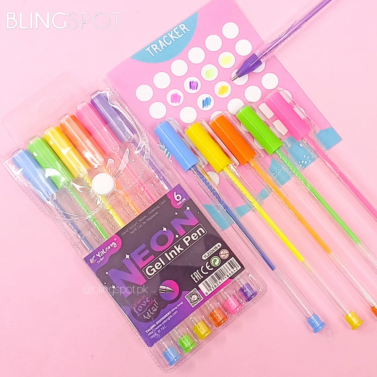 Yalong Neon Colors - Gel Ink Pen Set Of 6